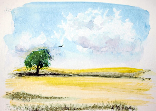Akvarell Landskap