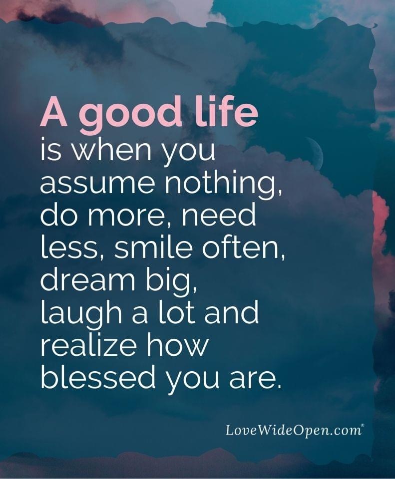 quote a good life